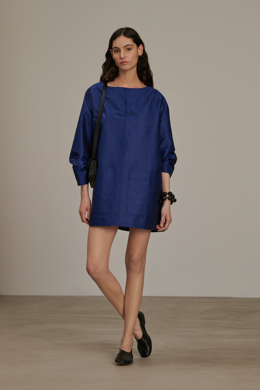 Cybele dress - Bright Blue - Linen - Women