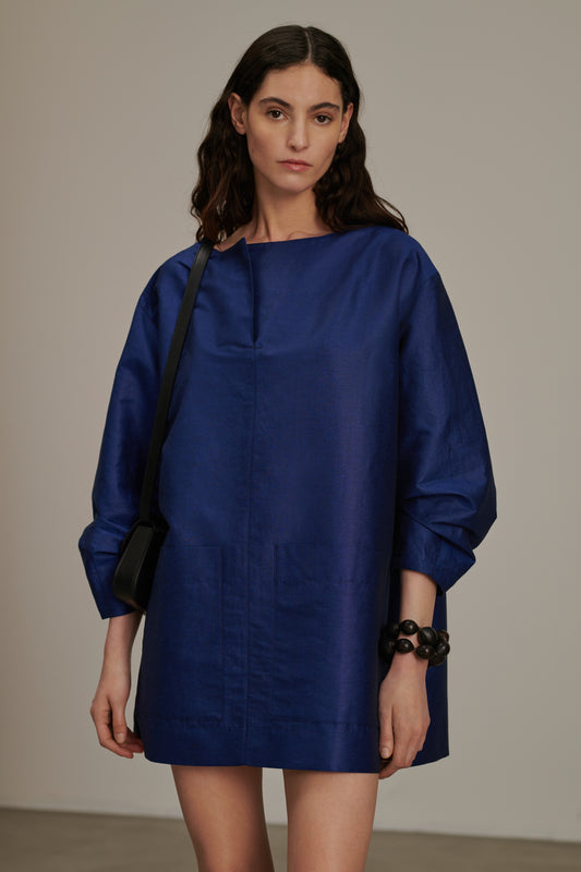 Cybele dress - Bright Blue - Linen - Women