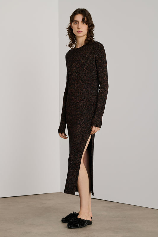 Helen dress - Black/Caramel - Women