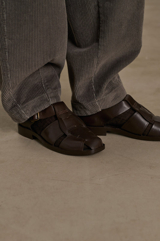 Velika Sandals - Brown - Leather - Women