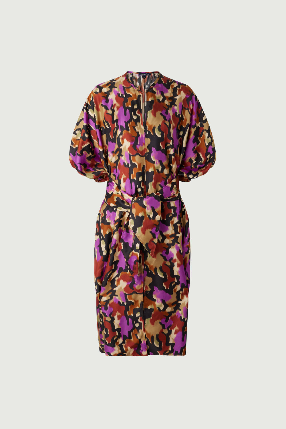 Alger dress - Hazelnut/Fuchsia - Silk - Women