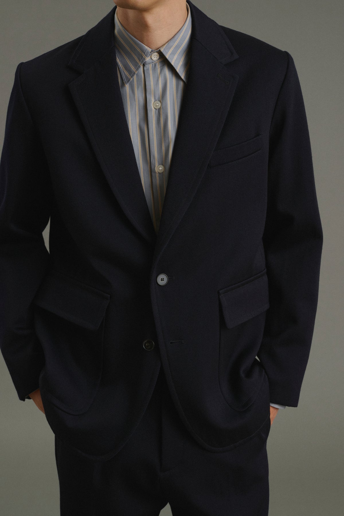 Jacket Clement - Dark Navy - Wool - Men vue 6