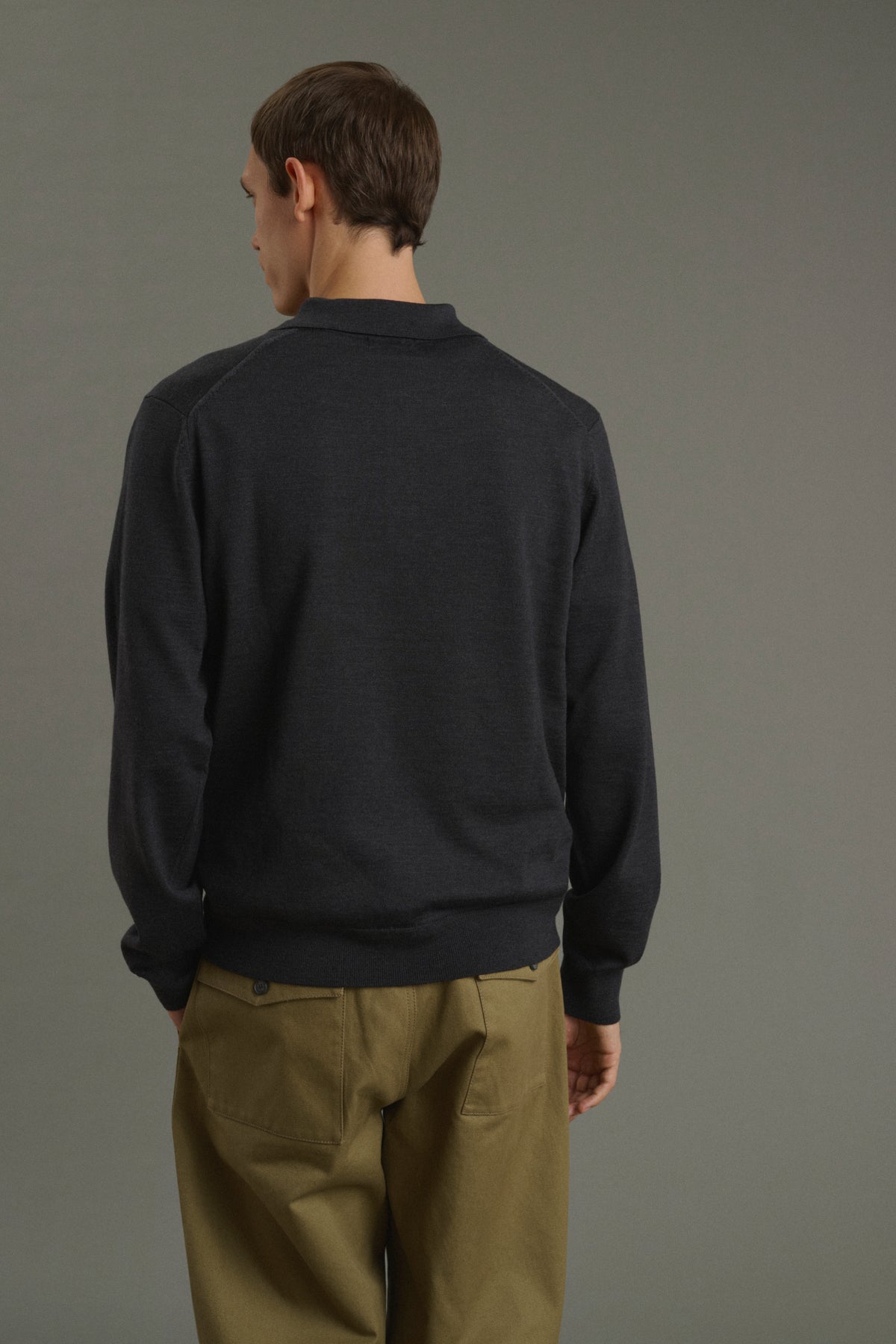 Etienne pullover - Charcoal Grey - Merino Wool - Men vue 4