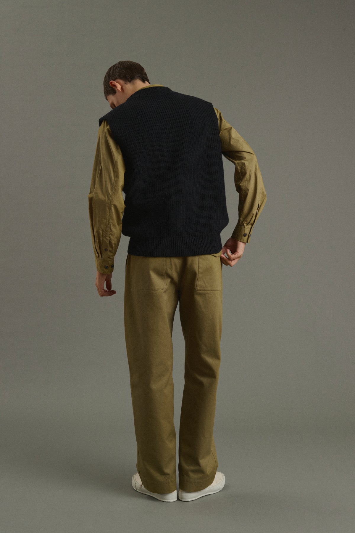 Pullover Josh - Navy/Black - Wool - Men vue 2