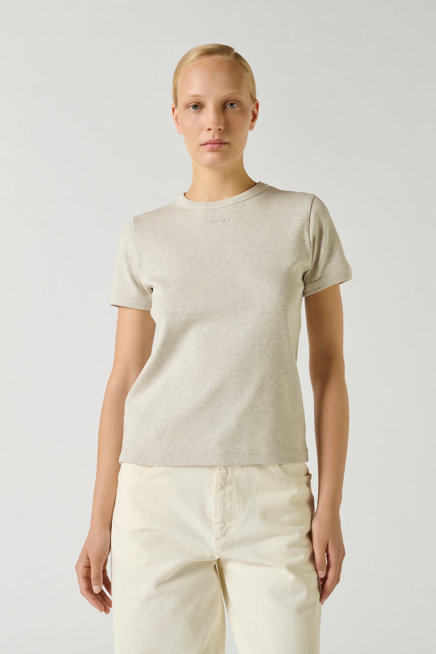Tee-Shirt Aristide - Gris Chiné - Coton - Femme