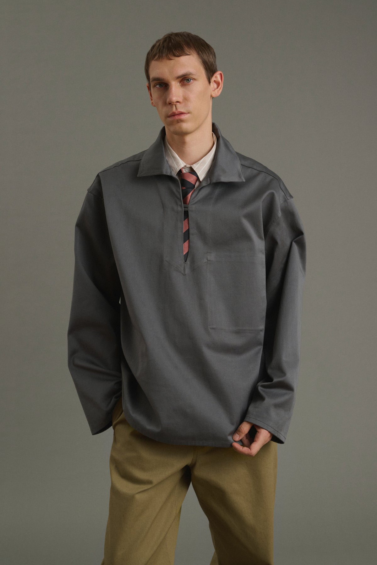 Pierre smock - Dark Grey - Cotton - Men