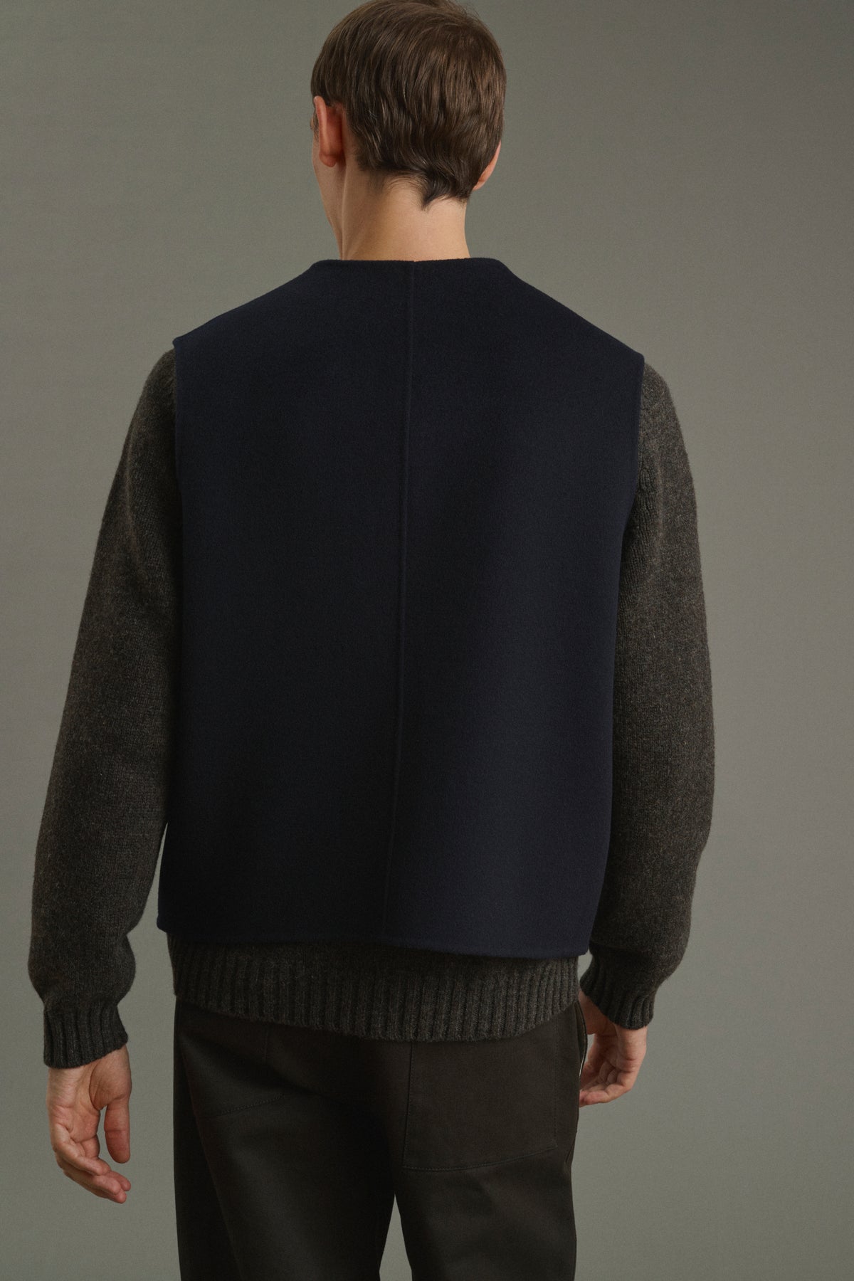 Romain jacket - Deep Navy - Double-Faced Fabric - Men vue 2