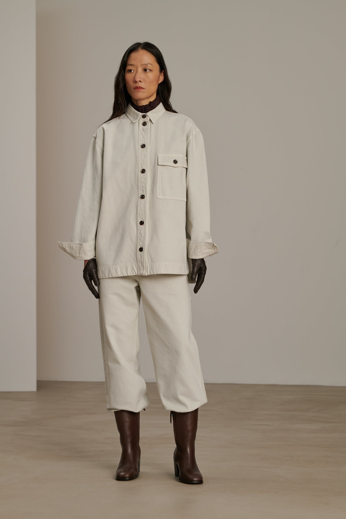 Chemise Cadet - Craie - Coton - Femme