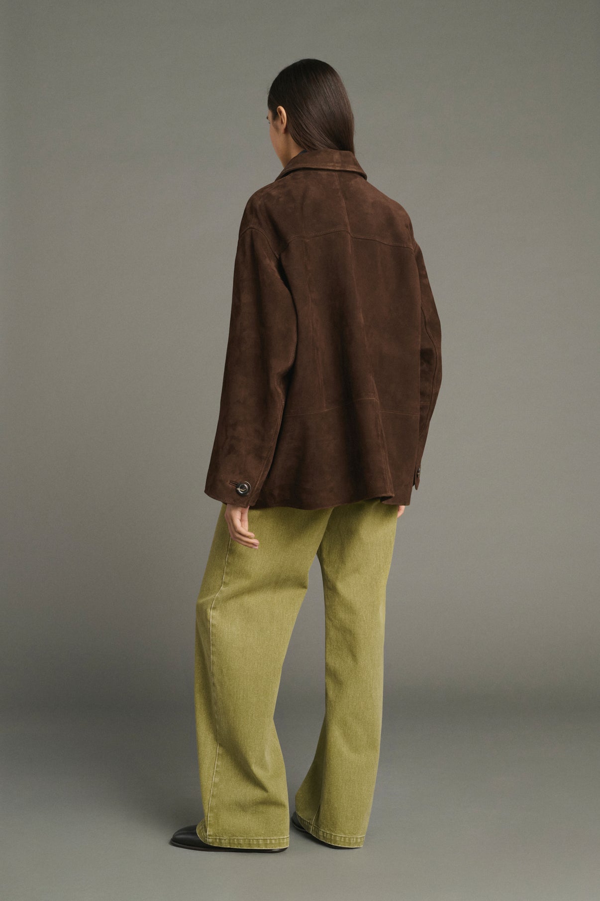 Vincenzo jacket - Ebony - Leather - Women vue 2