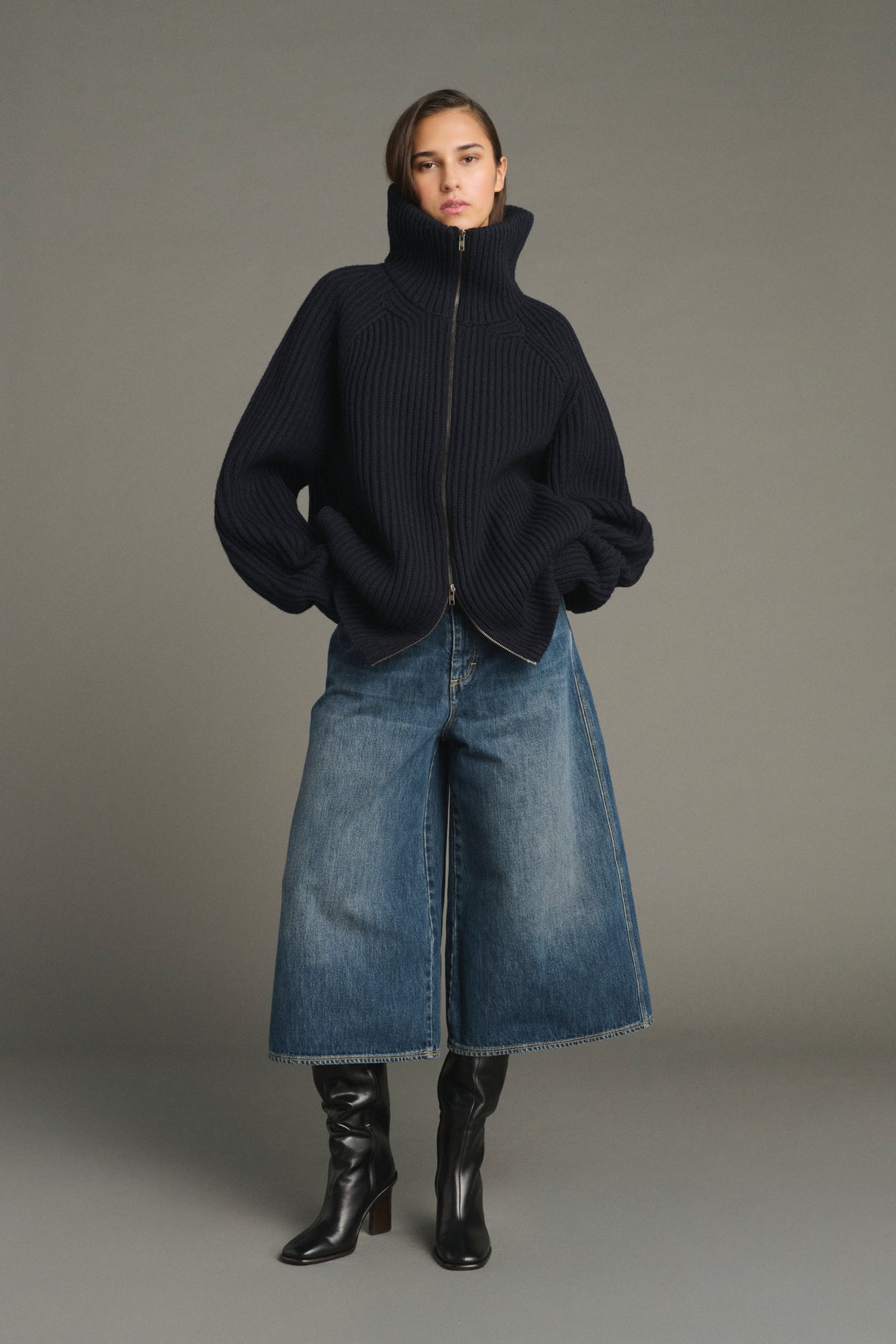 Jasper jacket - Navy - Merino Wool - Women vue 1