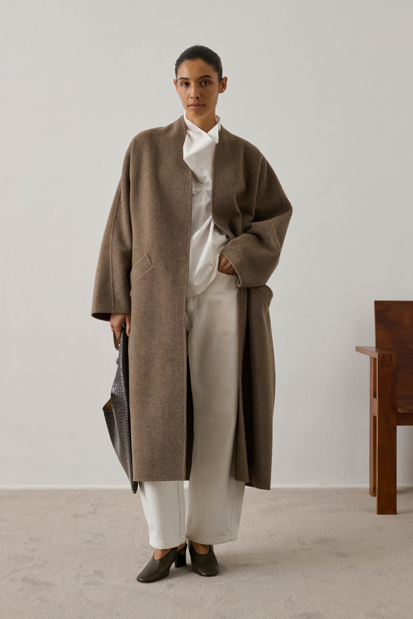 Manteau Harrow - Taupe - Double face - Femme