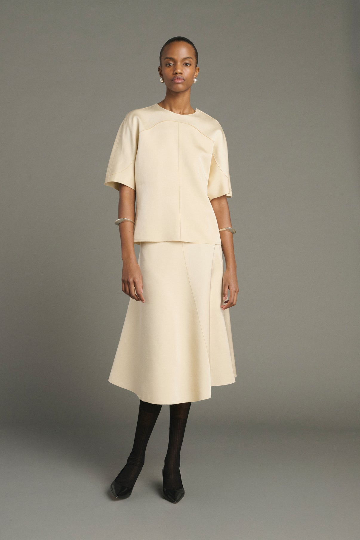 Kelya skirt - Cream - Women vue 1