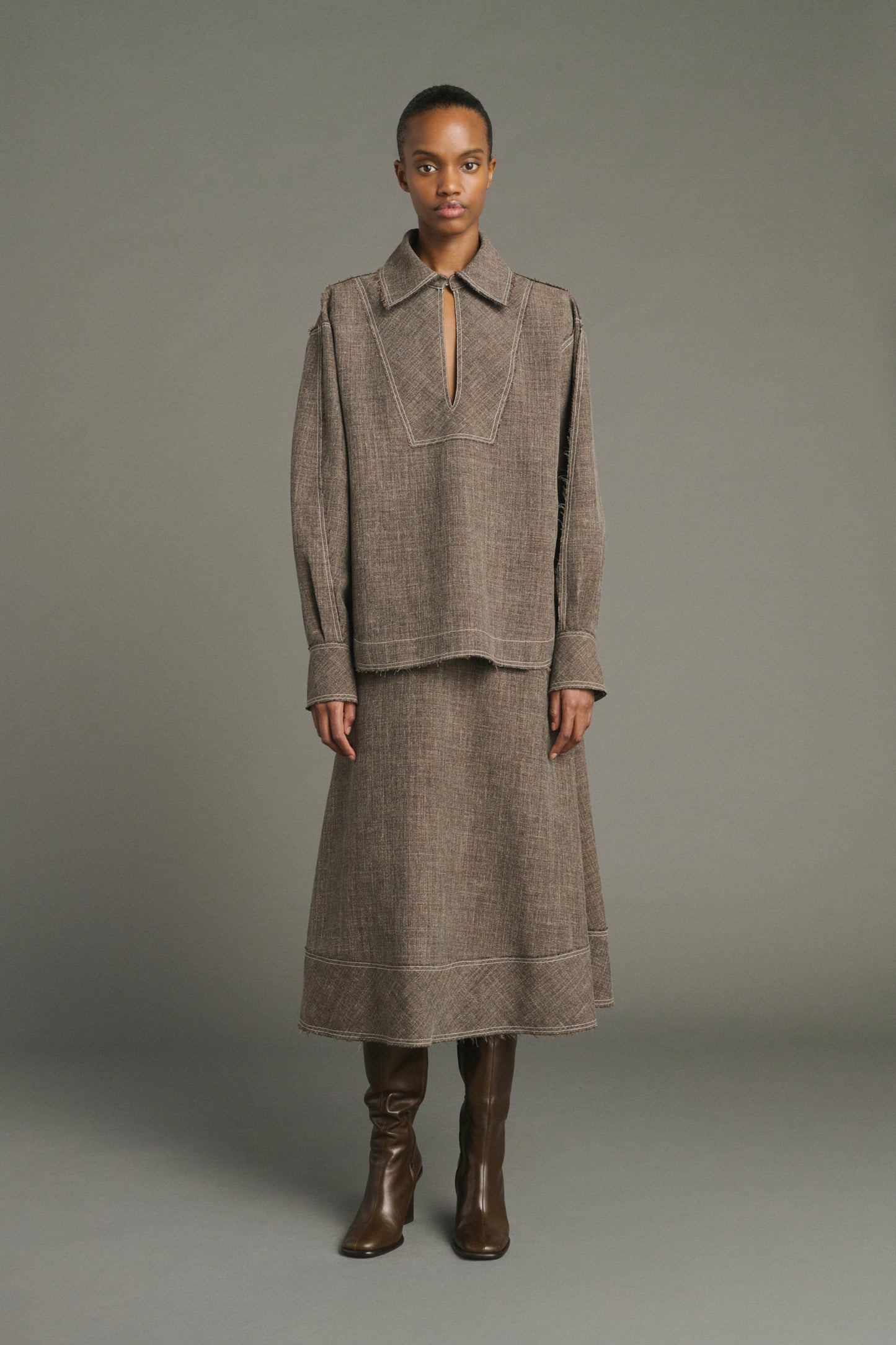 Jana Blouse - Brown Marl - Women