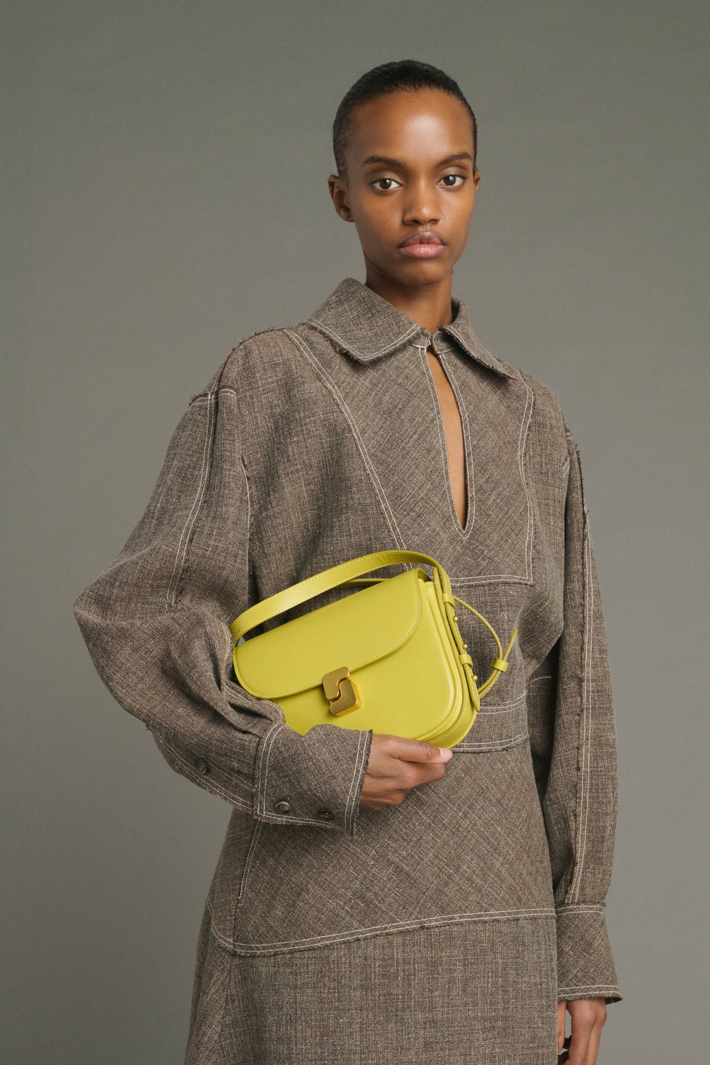 Bellissima Mini bag - Neon Yellow - Leather - Women
