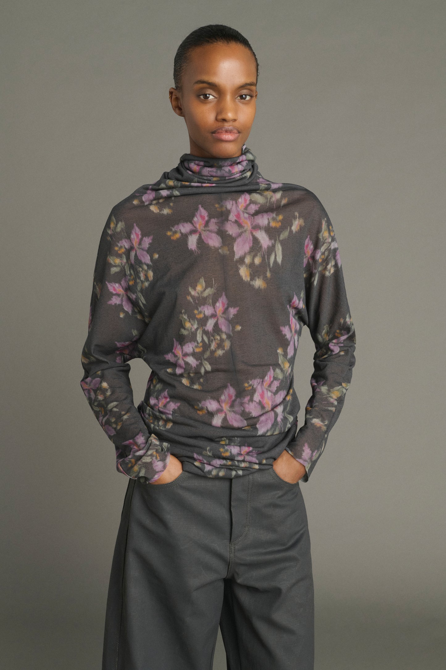 T-shirt Lisia - Anthracite/Violet - Cotton - Women