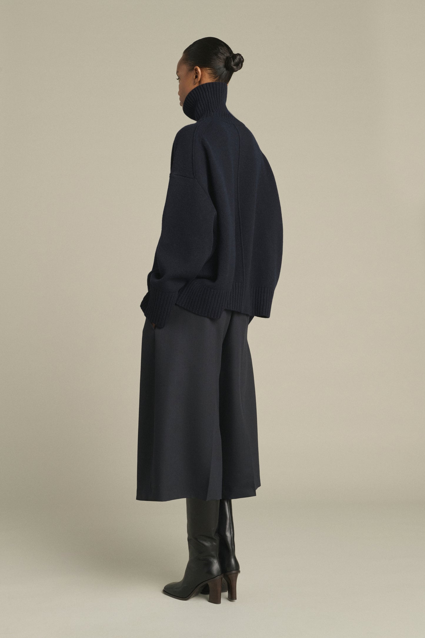 William Pullover - Navy - Merino Wool - Women