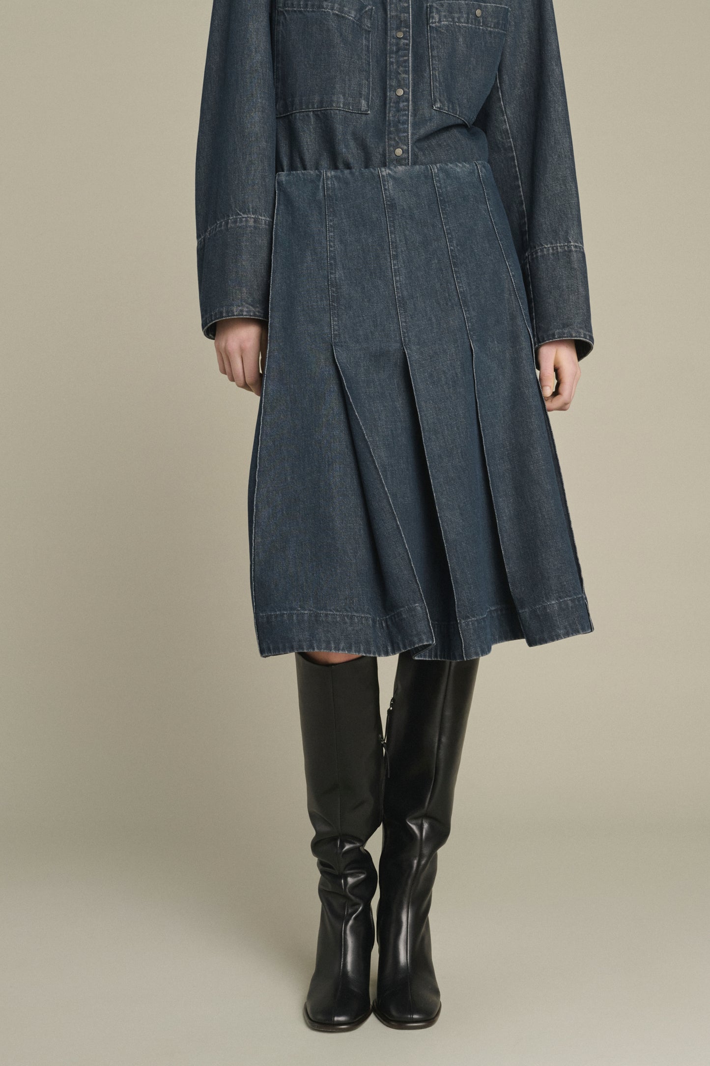 Klea skirt - Blue Grey - Cotton - Women