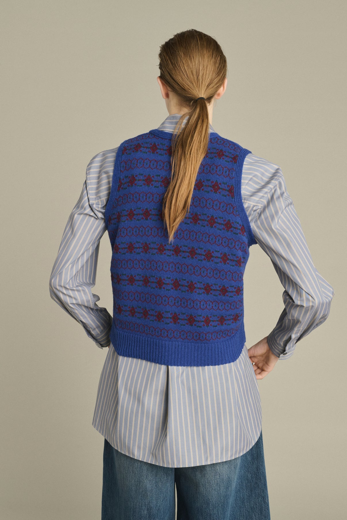 Ileana pullover - Multicolour Violet - Merino Wool - Women vue 4