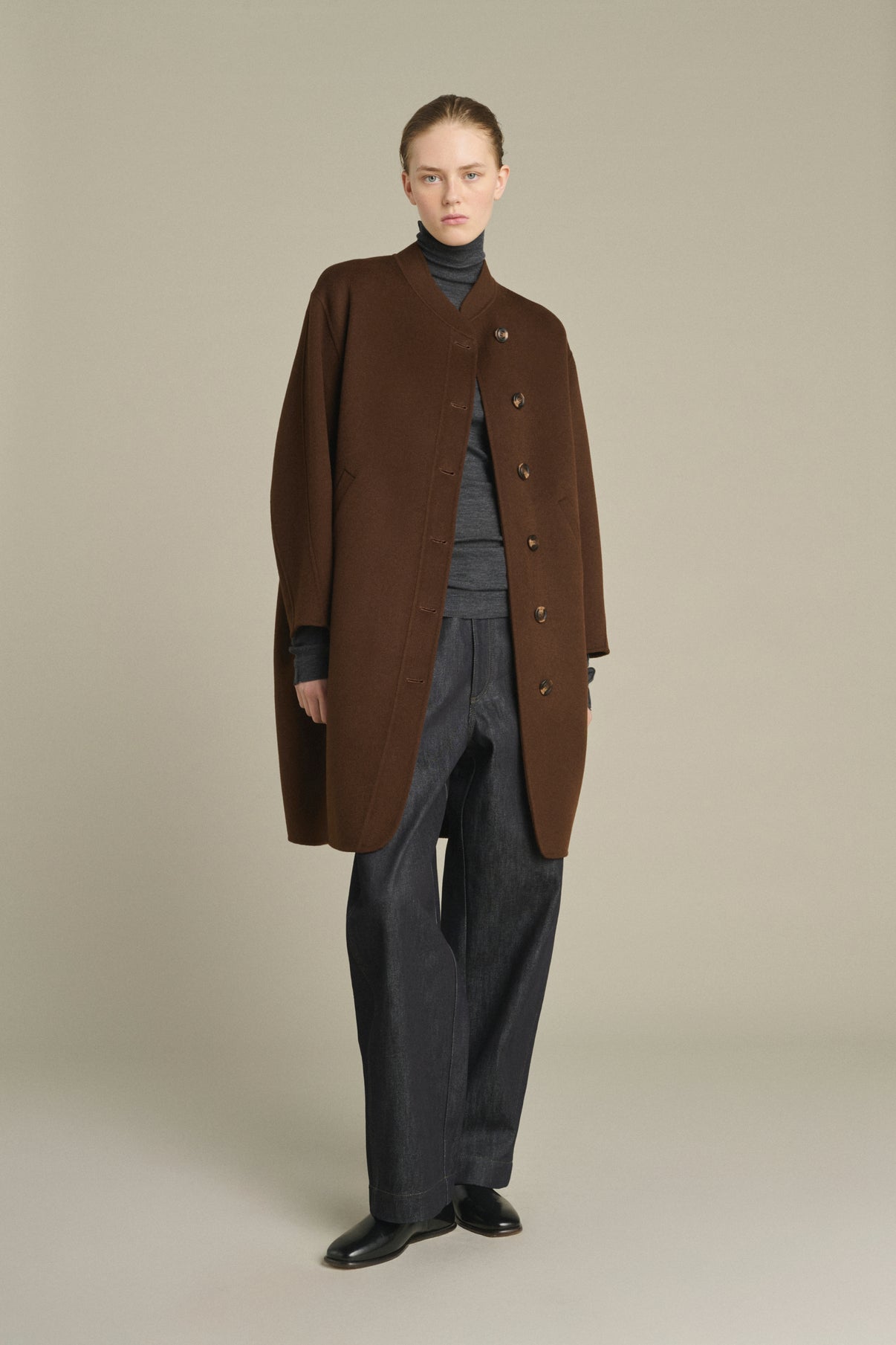 Beaulieu Coat - Chocolate - Wool - Women vue 1