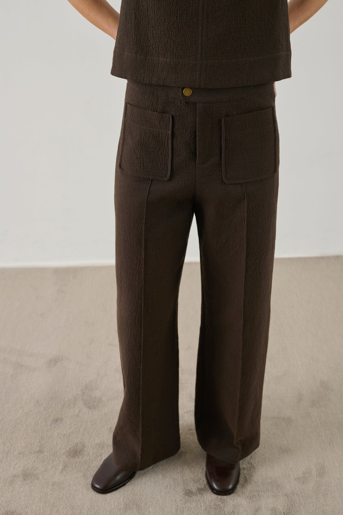 Pantalon Harry - Chocolat - Coton - Femme