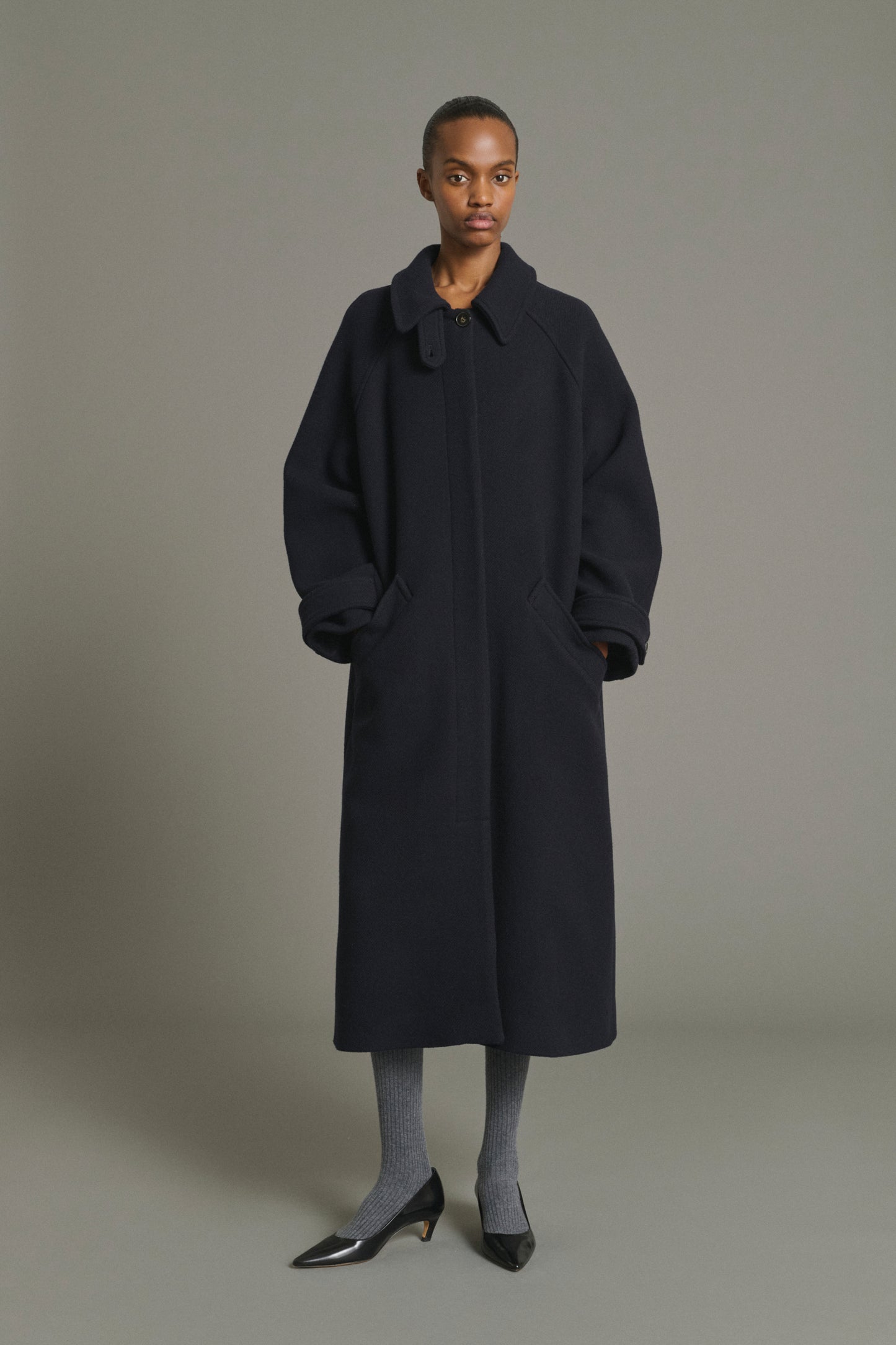 Berlin coat - Navy - Wool - Women