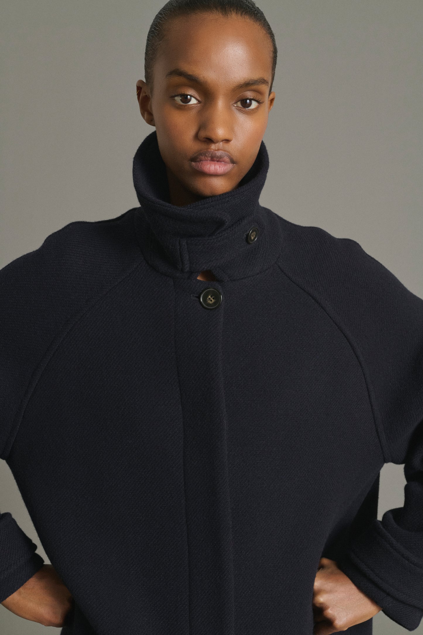 Berlin coat - Navy - Wool - Women