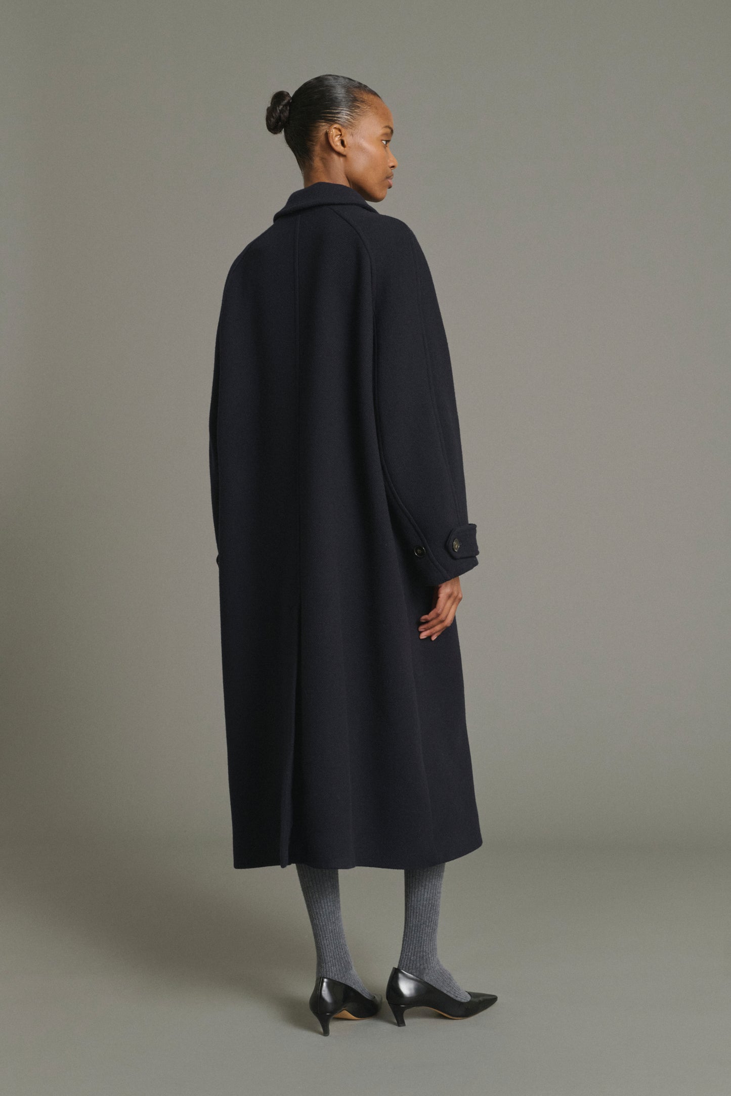 Berlin coat - Navy - Wool - Women