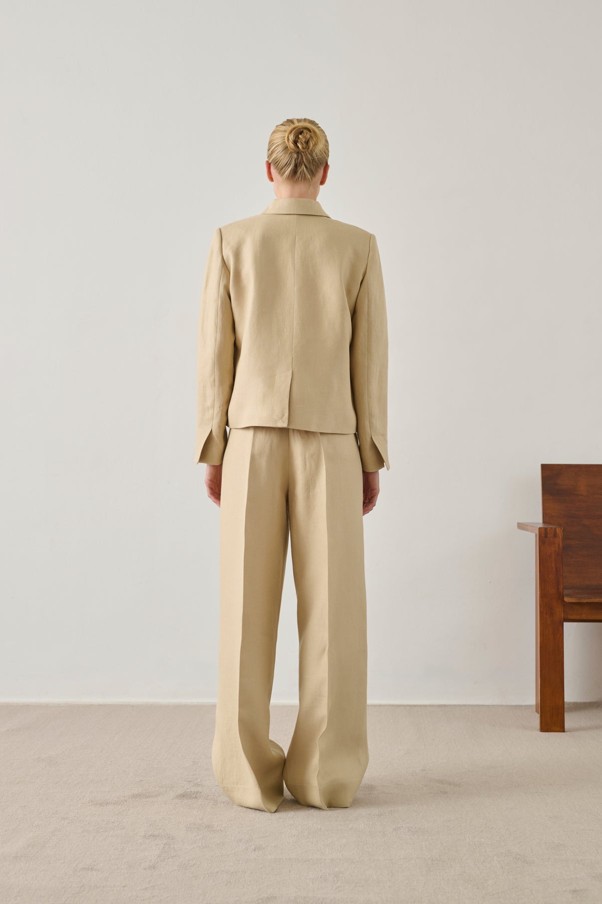 Veste Hespera - Beige Poudre - Lin - Femme vue 4