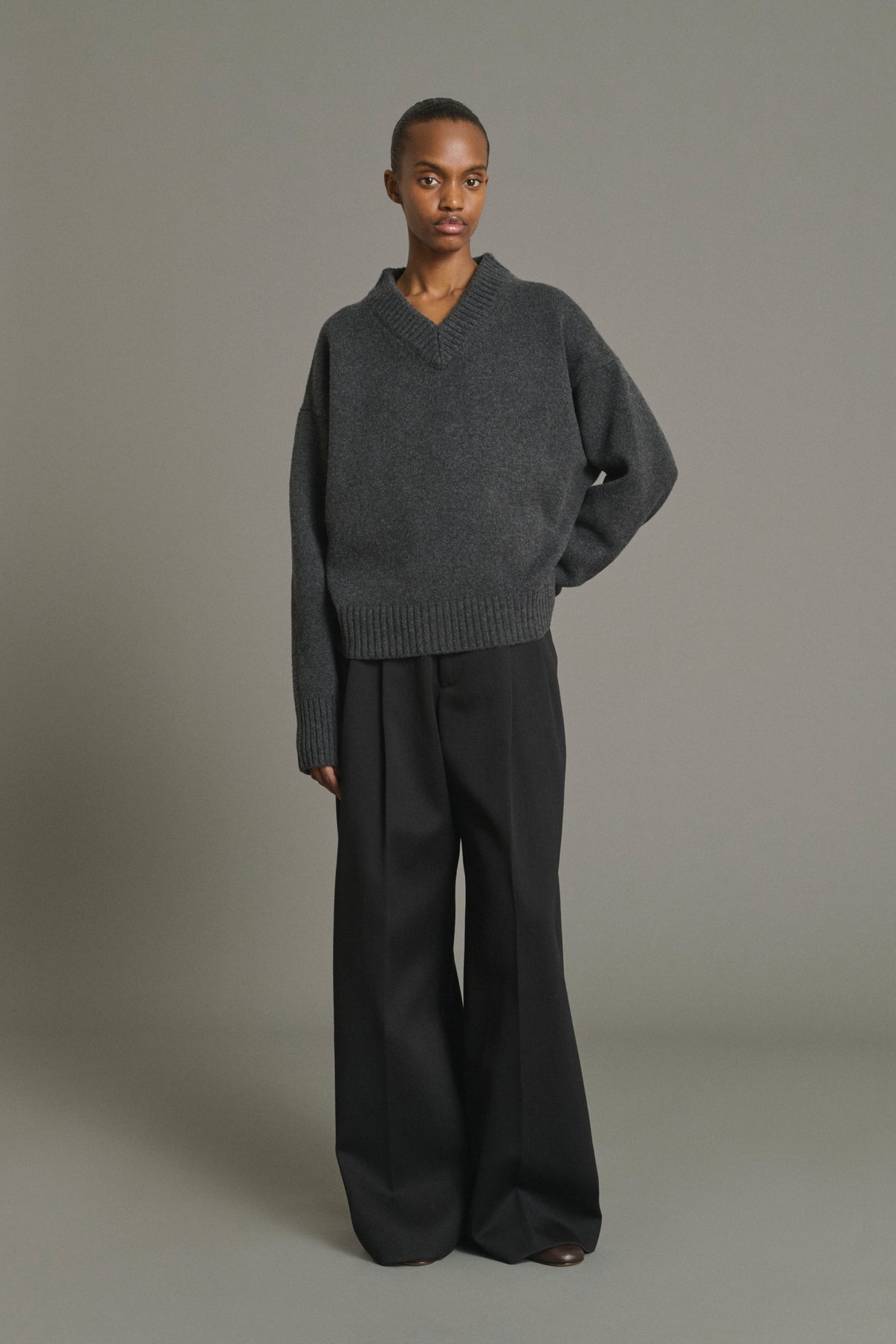 Pullover Julie - Anthracite Grey - Merino Wool - Women vue 1