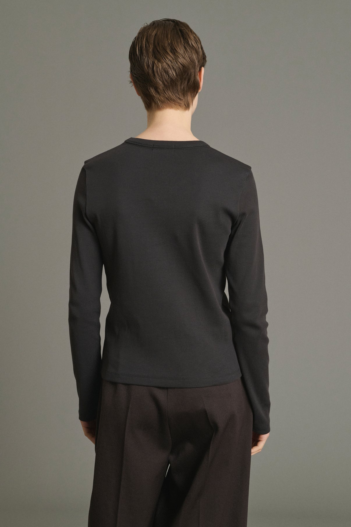 Flavie T-Shirt - Charcoal - Cotton - Women vue 3