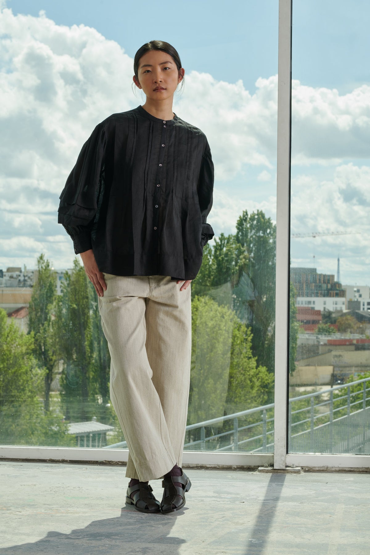 TROUSERS PEPINO BEIGE/ECRU vue 4