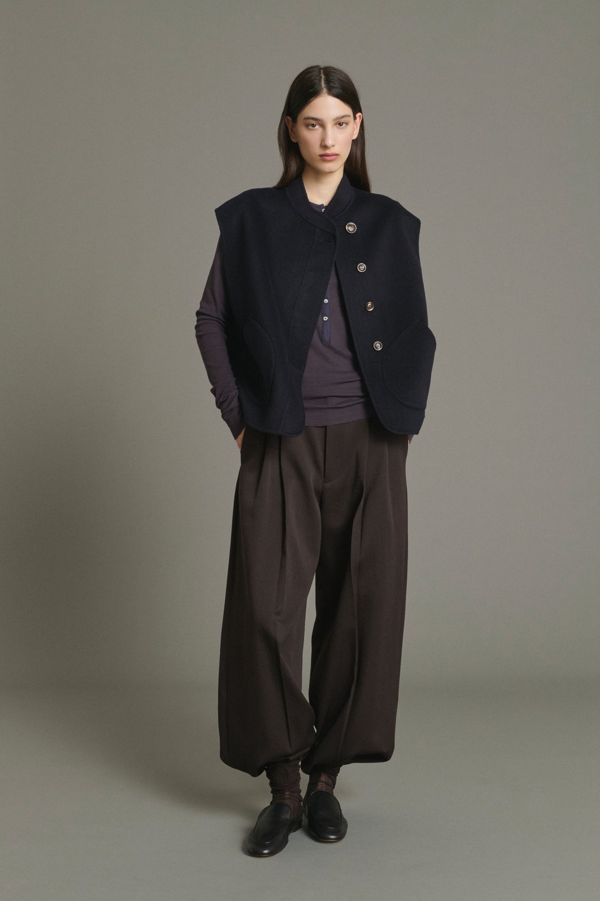 Jacket Adeline - Deep Navy Wool Women - Soeur vue 5