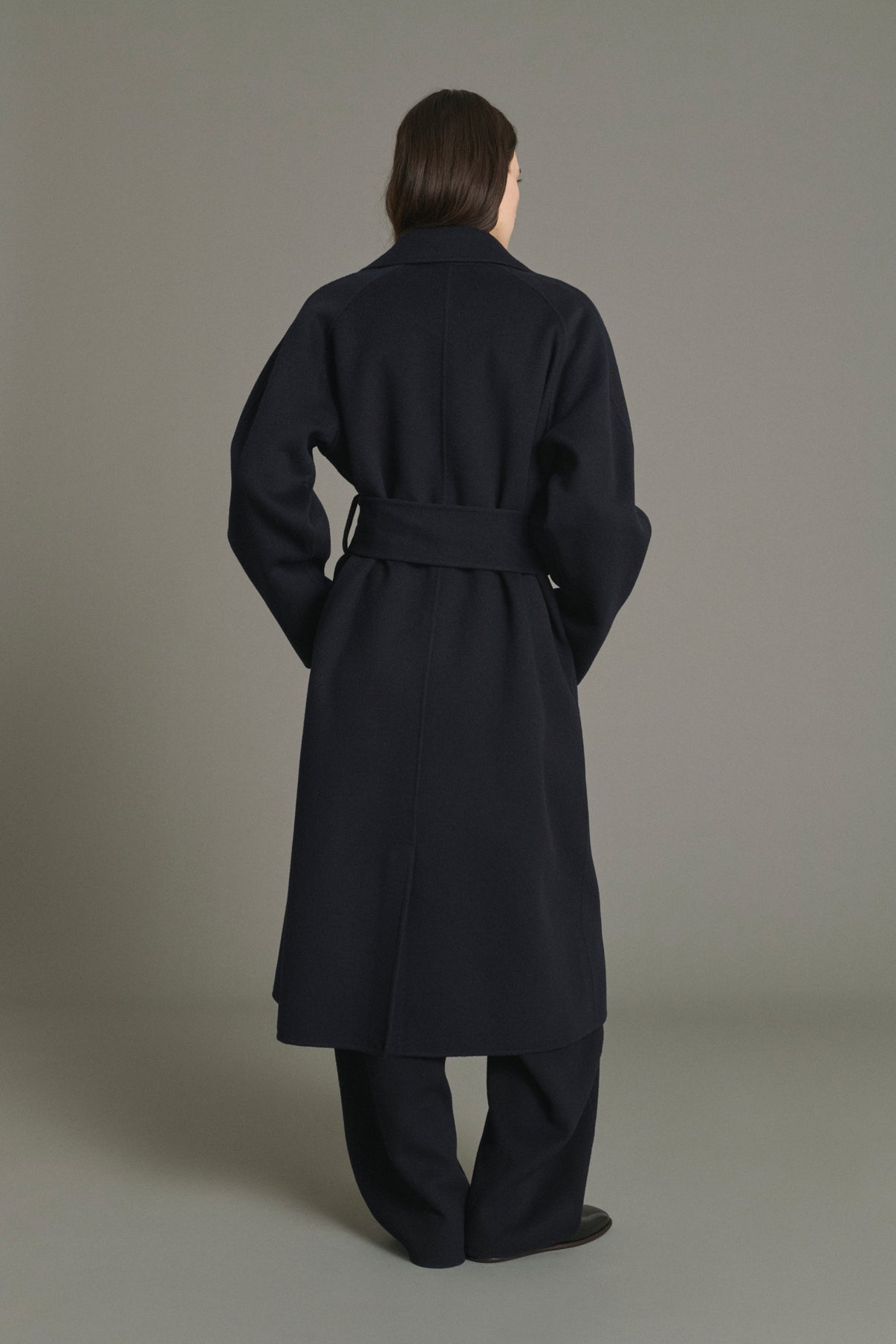 Harvard coat - Deep Navy - Wool - Women vue 2