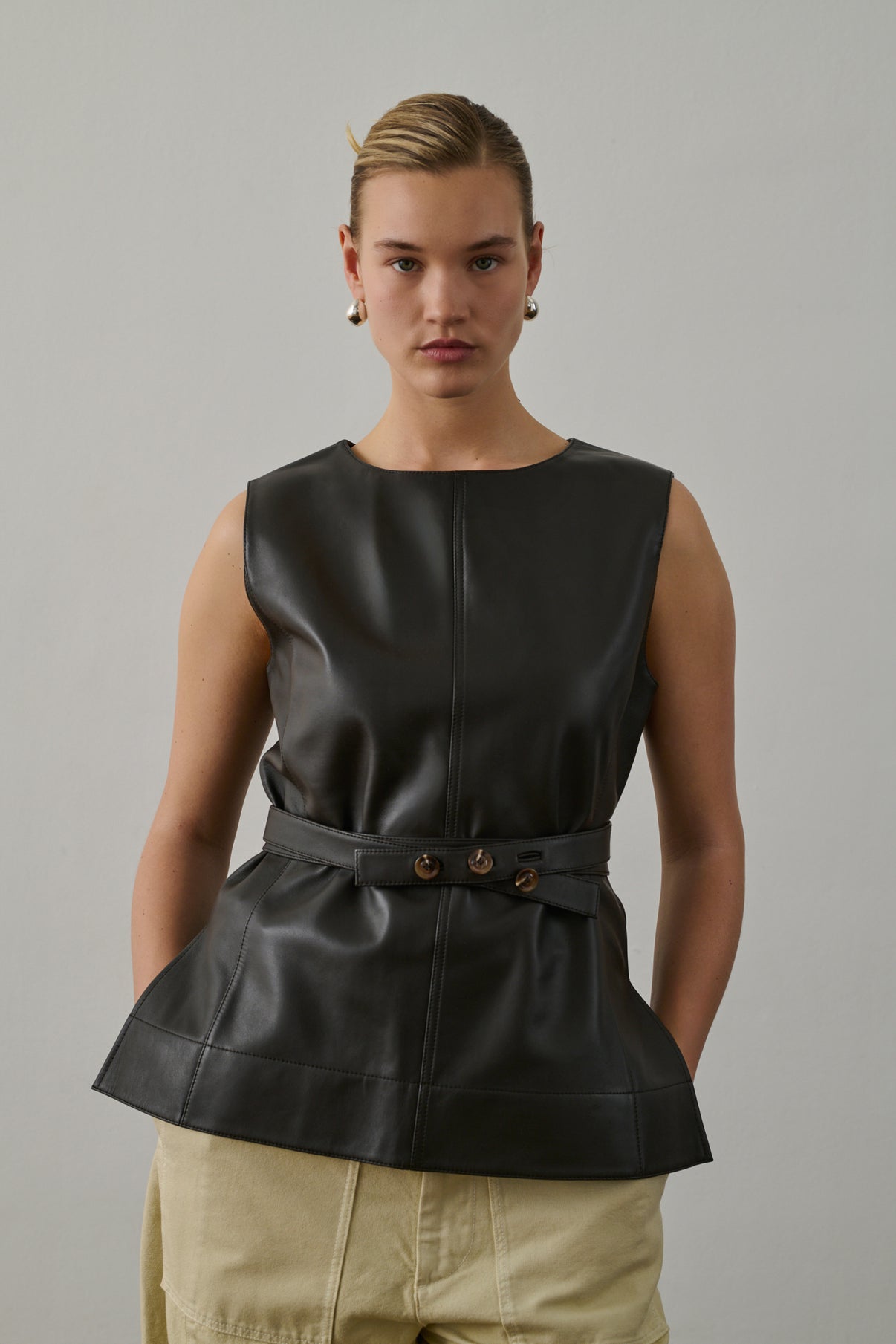 Top Chance - Marron Foncé - Cuir - Femme vue 5