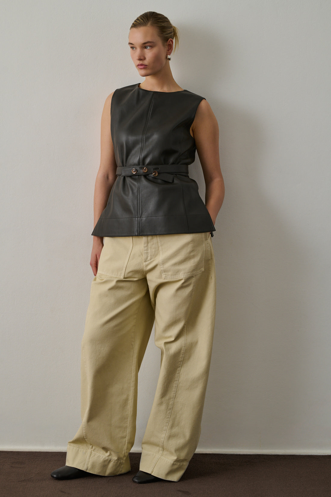 Top Chance - Marron Foncé - Cuir - Femme
