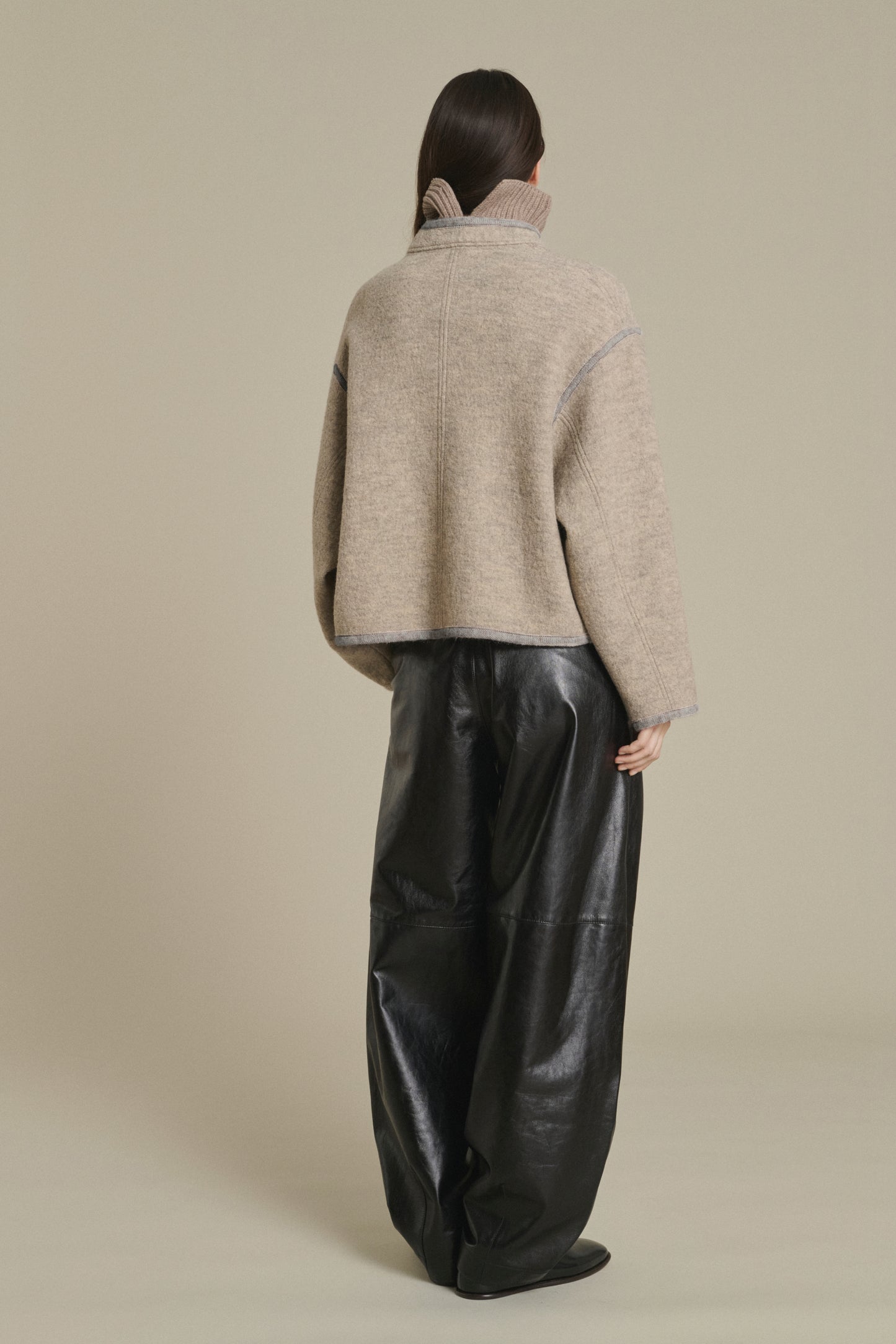 Olympe jacket - Beige/Grey - Wool - Women