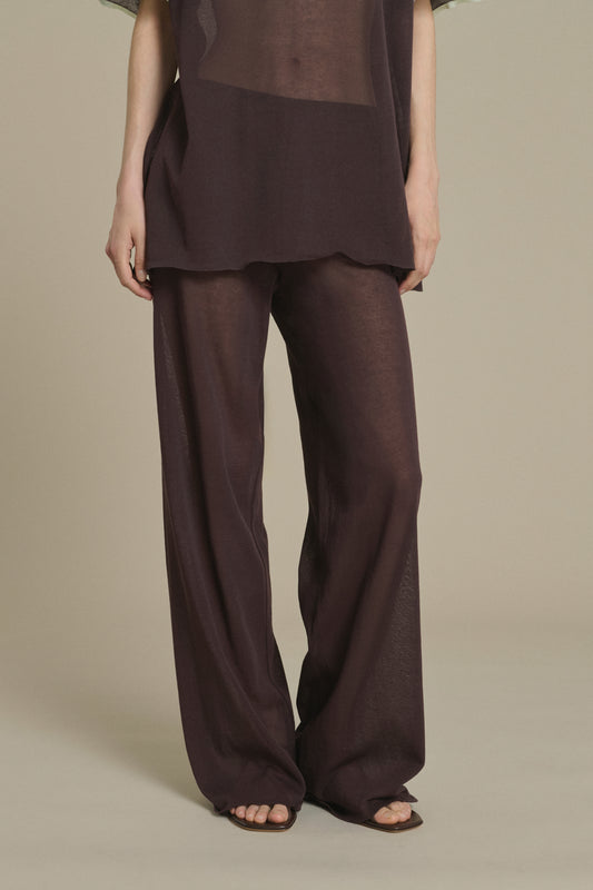 Pantalon Nico chocolat en maille Soeur & TL180 - Soeur
