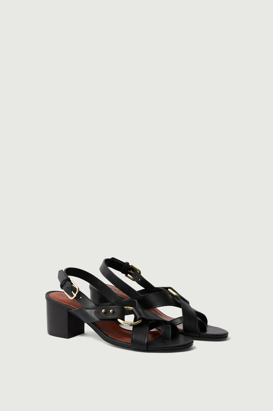 FLORENTINE BLACK SANDALS