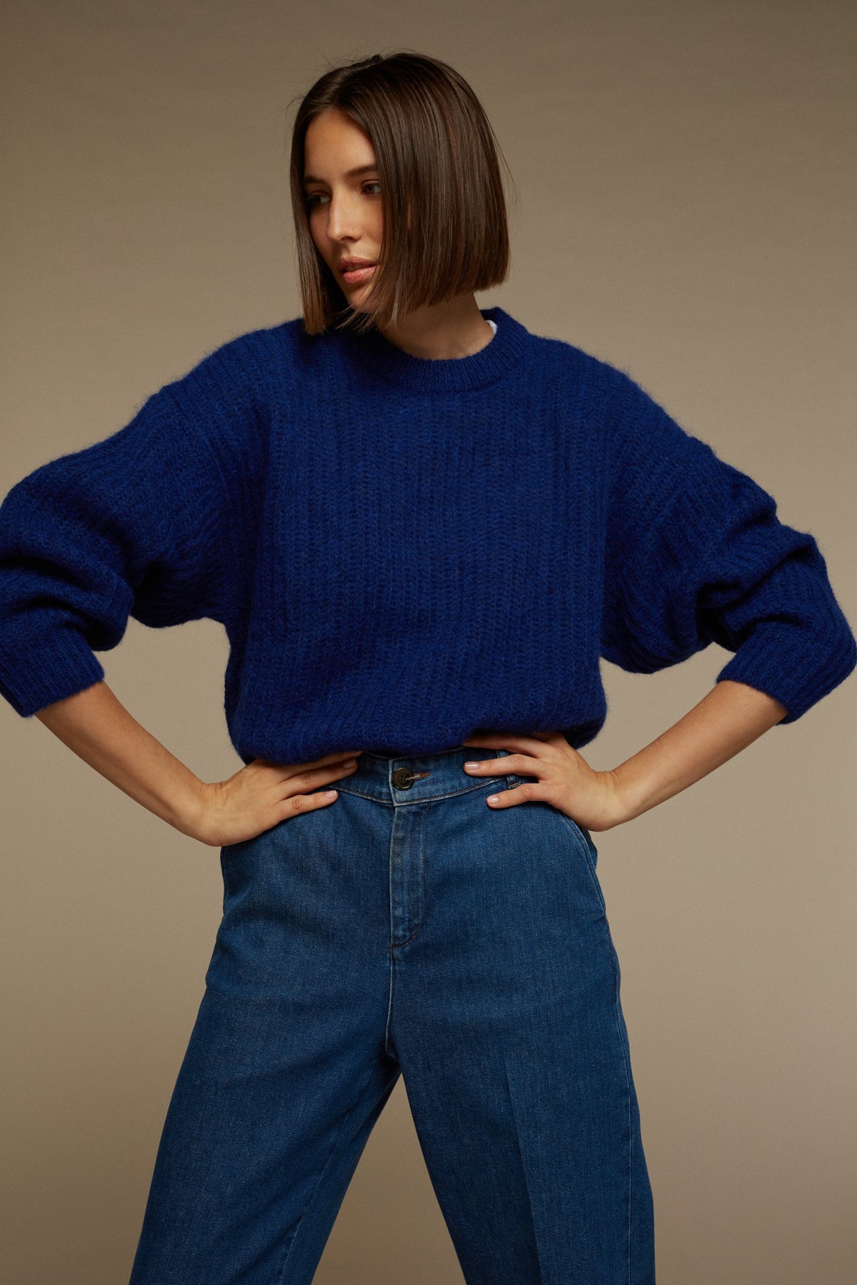 PULLOVER GINETTE MÉLANGE ECRU vue 2