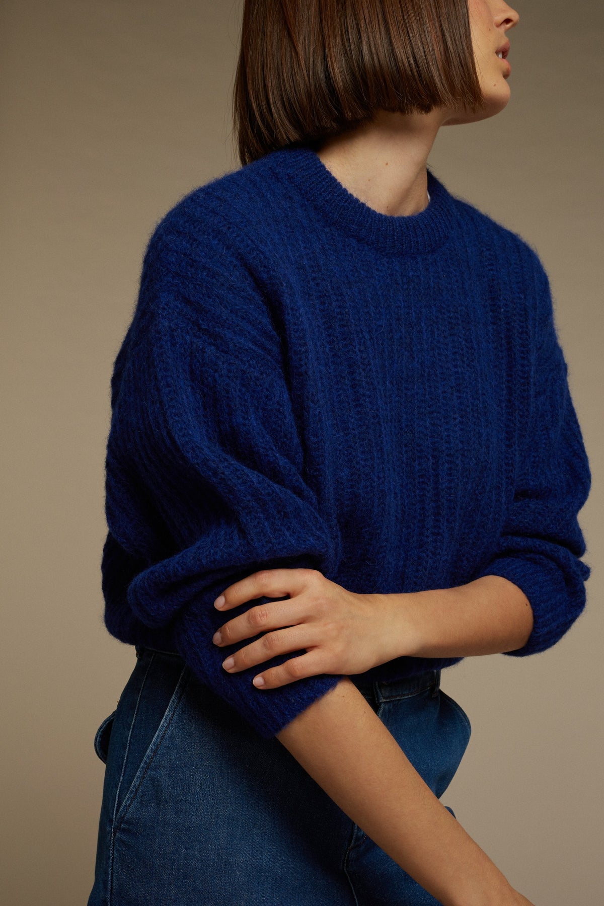 PULLOVER GINETTE MÉLANGE ECRU vue 3