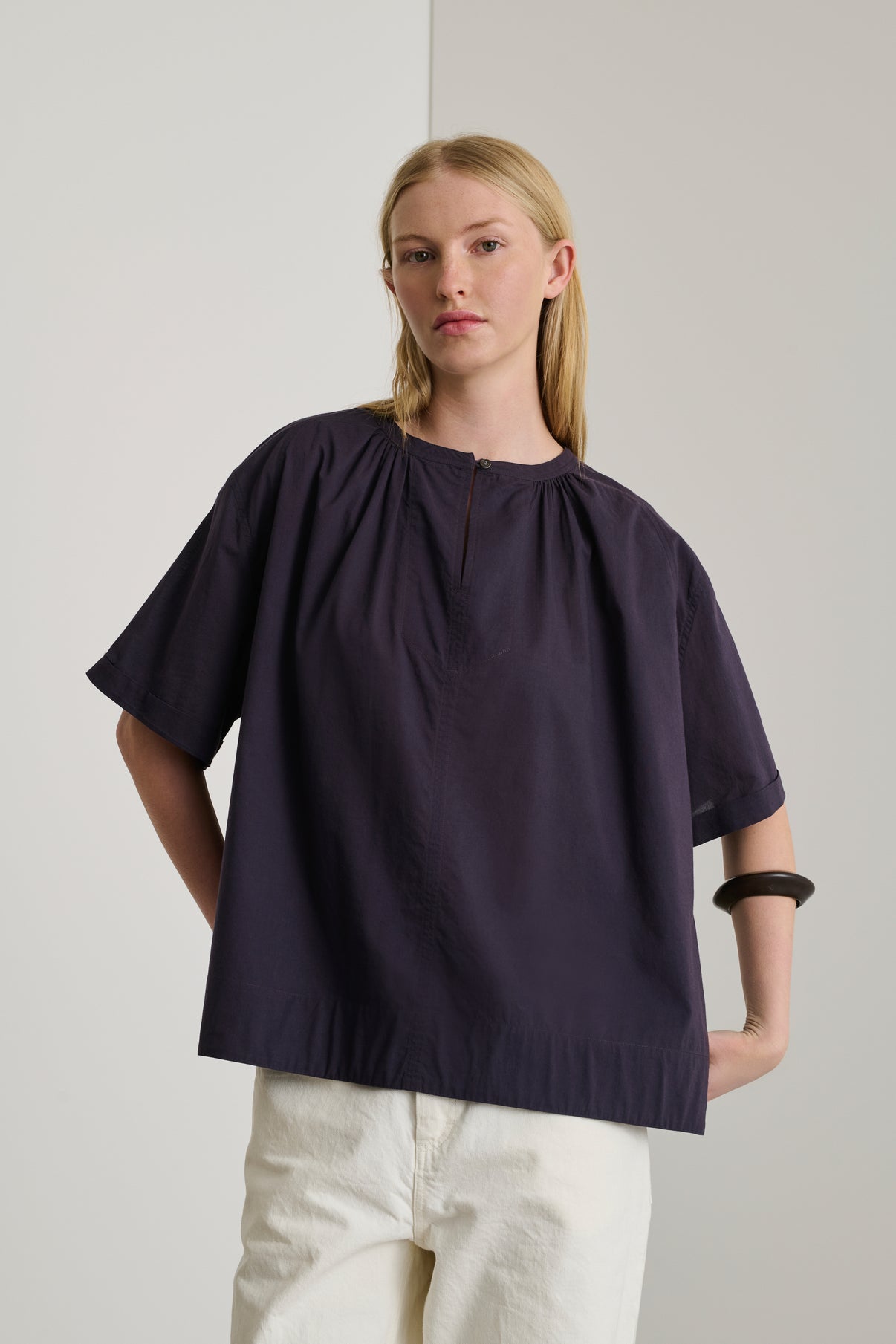 Blouse Arlette - Prune - Coton - Femme vue 1