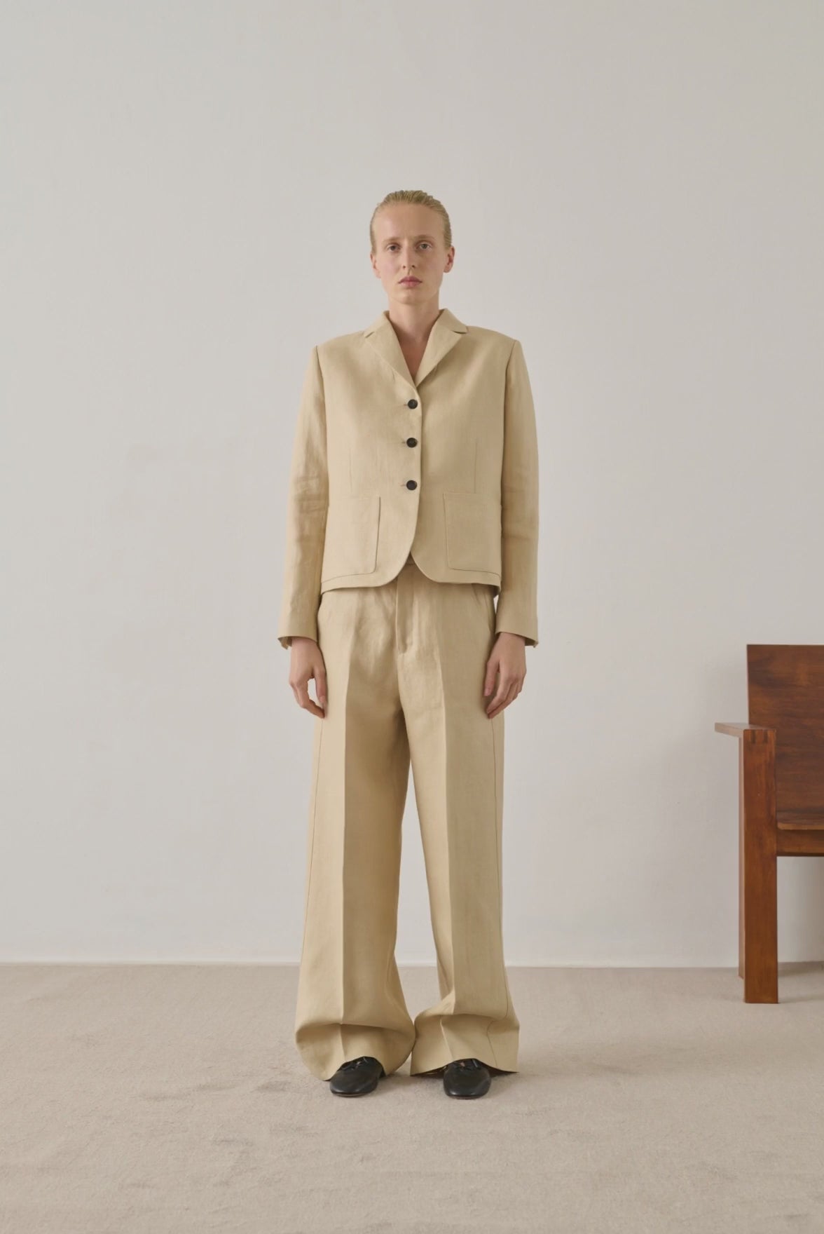 Veste Hespera - Beige Poudre - Lin - Femme vue 5